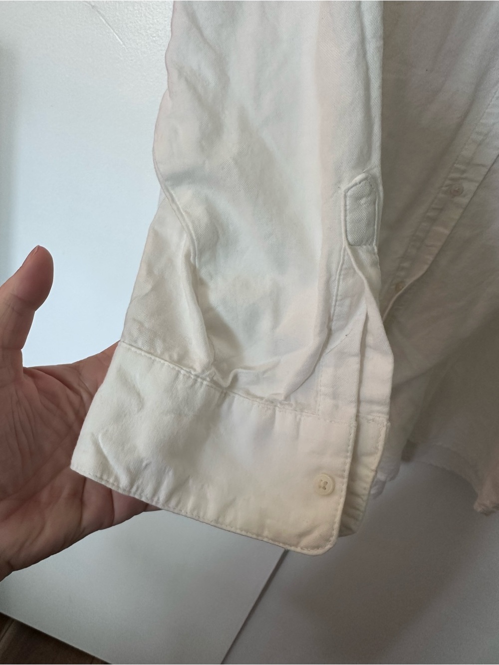Old Navy boyfriend style women White Casual Button-Down Shirt size xxl tall Euc - Picture 5 of 8